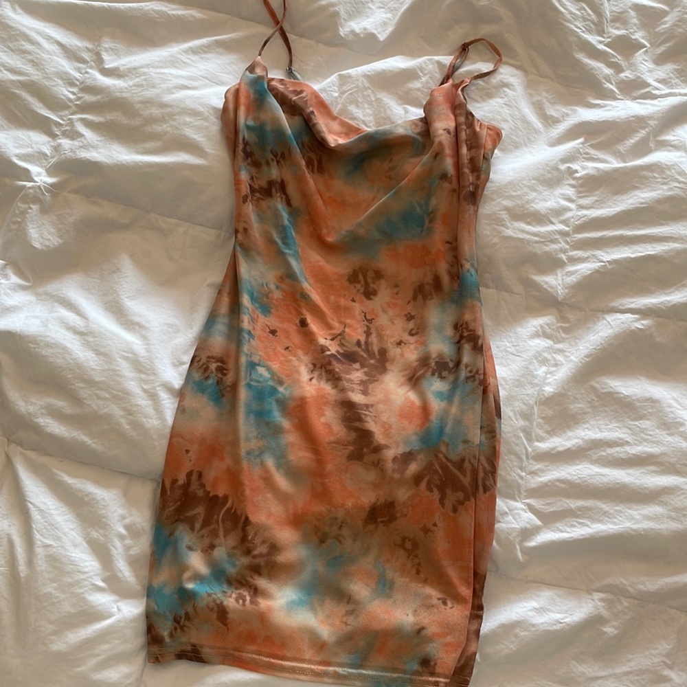 Pastel tie dye dress